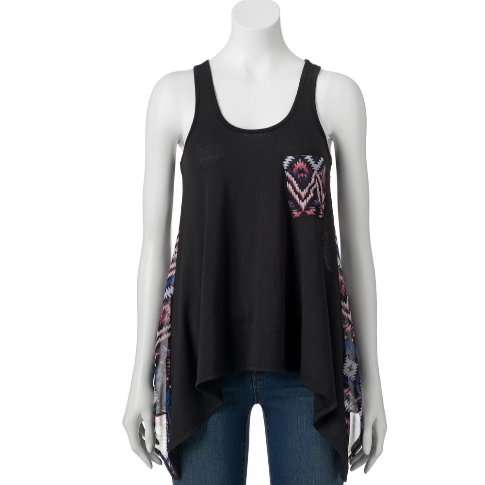 NWT About A Girl Tunic Tank Top Size S